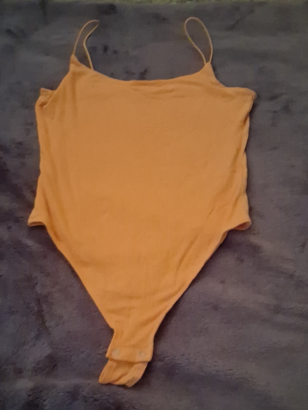 Women’s Spaghetti Strap Bodysuit in Mustard Yellow